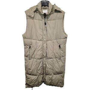 Avec Les Filles  THERMALPUFF™ Hooded Longline Puffer Vest green Size L